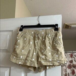 Polka Dot Tan Girl's Shorts